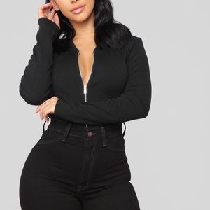 NEW FASHION NOVA BODYSUIT BLACK